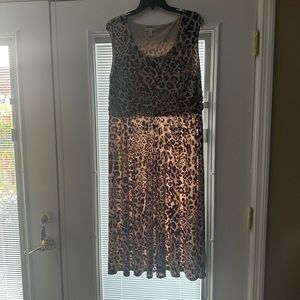 Animal print maxi dress.